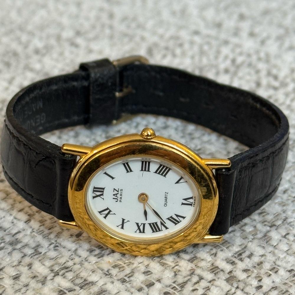 Jaz Paris Gold and Black Quartz Watch